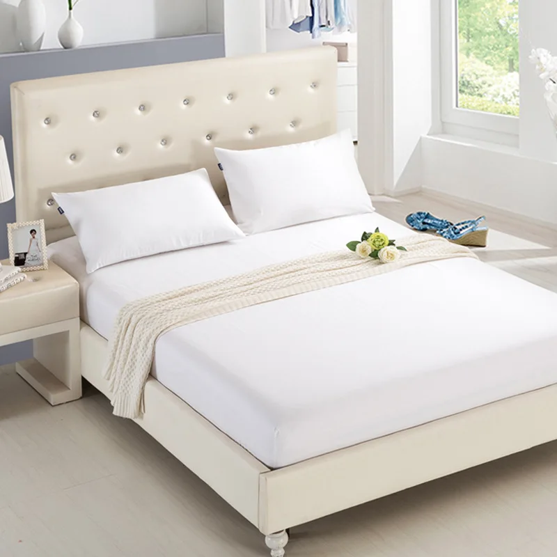 

Solid Color Brushed Bed Fitted Sheet Soft King Queen Twin Size Mattress Protector Cover 1pc Mattress Cover+2pcs Pillowcase