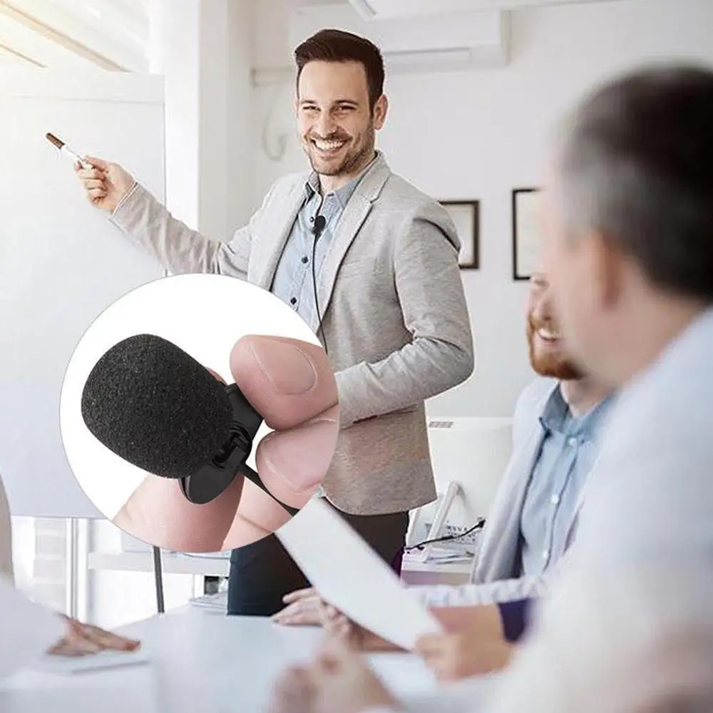 Мини-микрофон клип на петличный 3 5 мм конденсаторный микрофон голос Студийный с