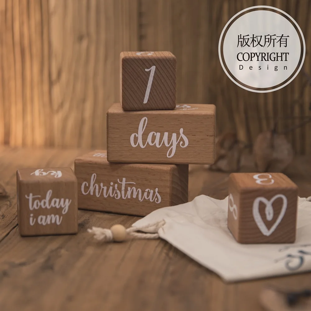 1 Набор детских вех деревянные блоки для детской фотосъемки памятные ежемесячные