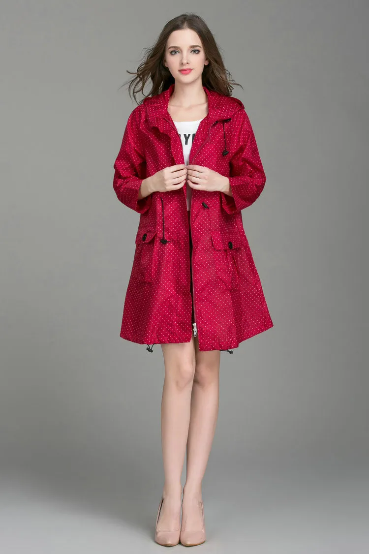 

Long Raincoat Rain Jacket Women Poncho Women's Rainwear Breathable Portable Ladies Raincoats Rain Gear Abrigo Mujer