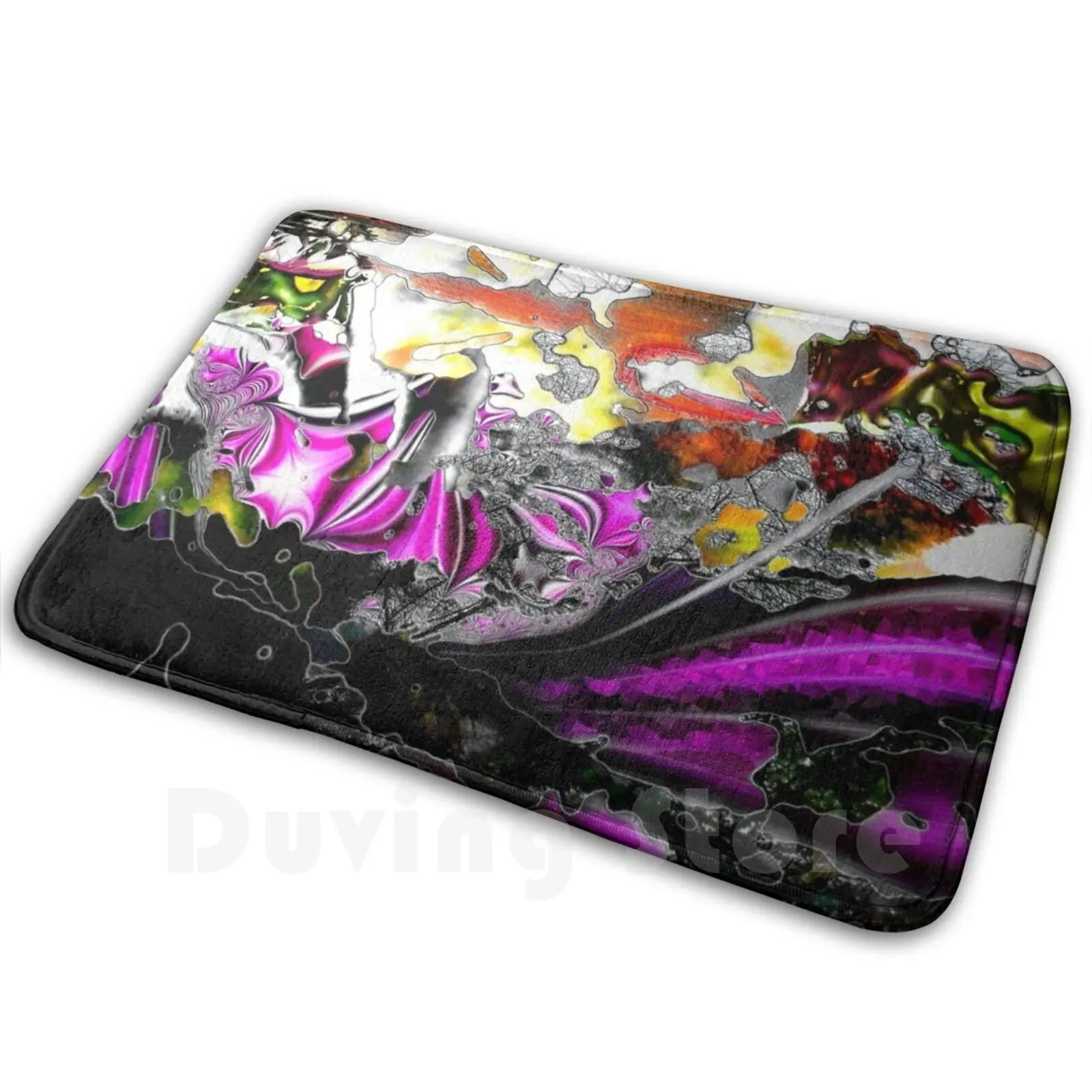 Кашмирский коврик мягкая Нескользящая подушка золотая фиолетовая Фрактальная