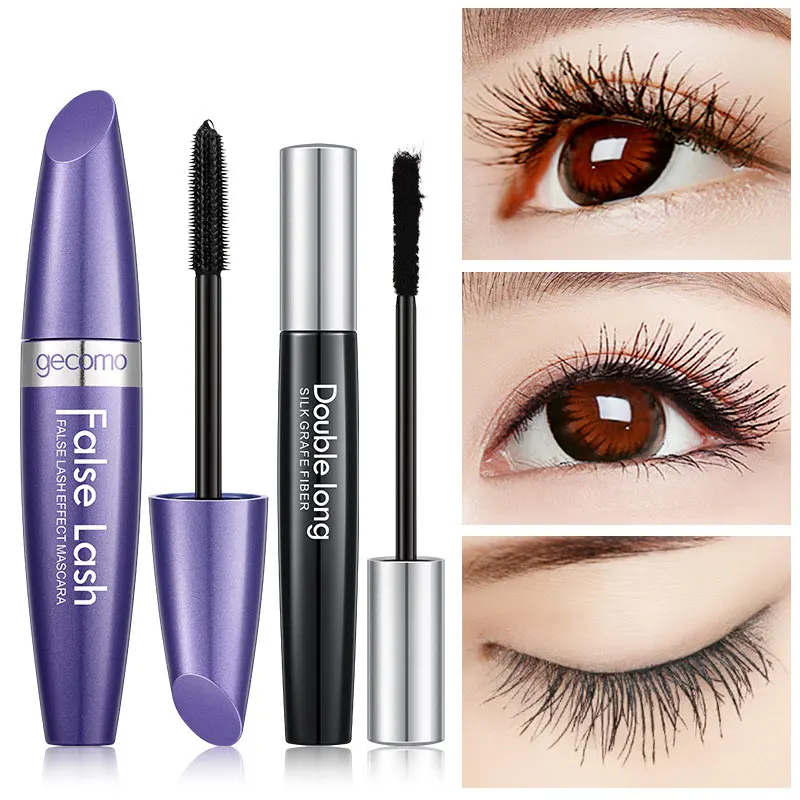 2 шт. 4D волоконная кисть для туши Водонепроницаемая прививка косметика удлинения