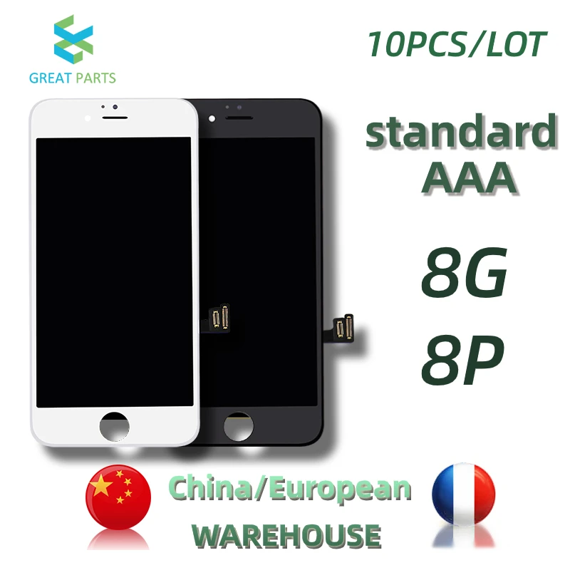 10 шт. запасные части для iPhone 8 Plus 100% класса AAA|pantalla touch|lcd replacementiphone lcd |