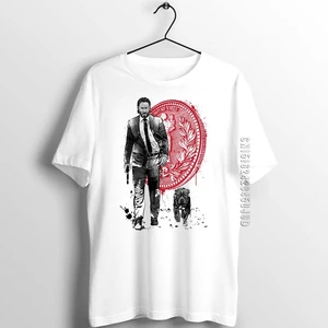 Футболка для мужчин с принтом Джона фитиль и собака