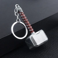 creative hammer metal keychain personalized fashion bag pendant car keyring fun friends couple gifts
