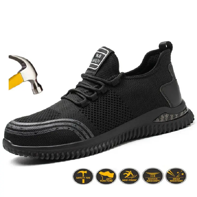 Мужские рабочие защитные ботинки кроссовки с защитой от проколов мужские