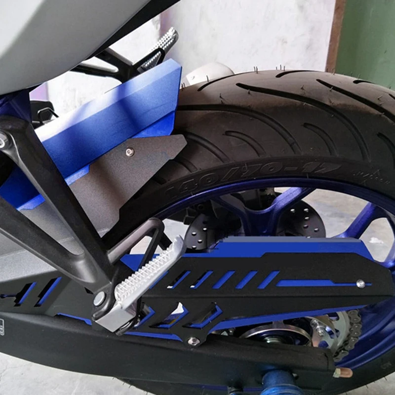 Мотоцикл Алюминий заднее крыло и цепи гвардии Обложка комплект для Yamaha Yzf R25 2013 2018