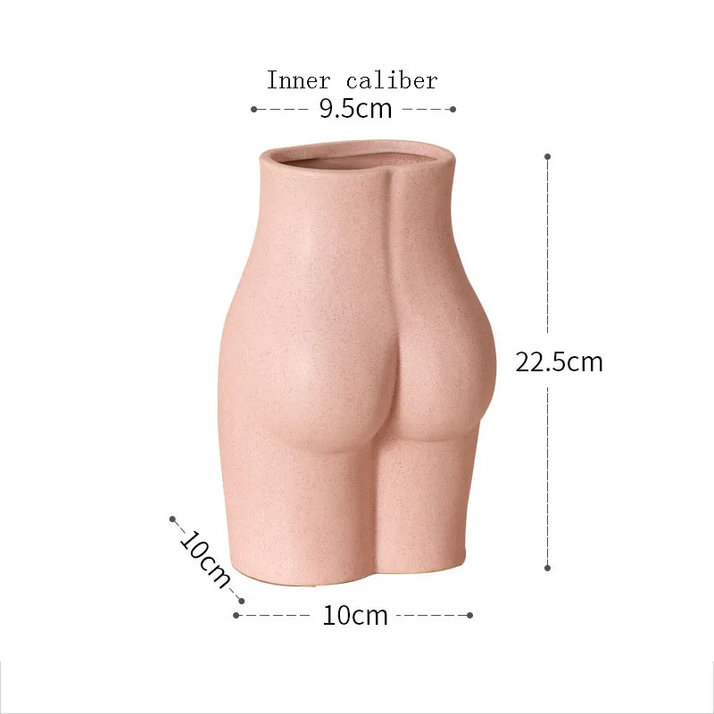 

Garden art vase pink body statue vase ceramic crafts desktop decoration vase home decoration accessories