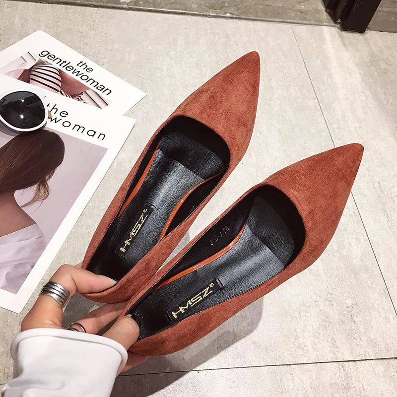 Wellwalk женские туфли-лодочки с острым носком на тонком каблуке летние однотонные