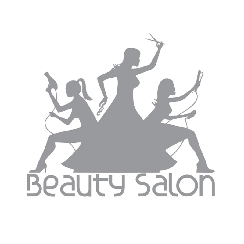 

Beauty Salon shop wall decoration wall stickers three girls pattern creative Vinyl Art Design Wallpaper Barber shop window Poste