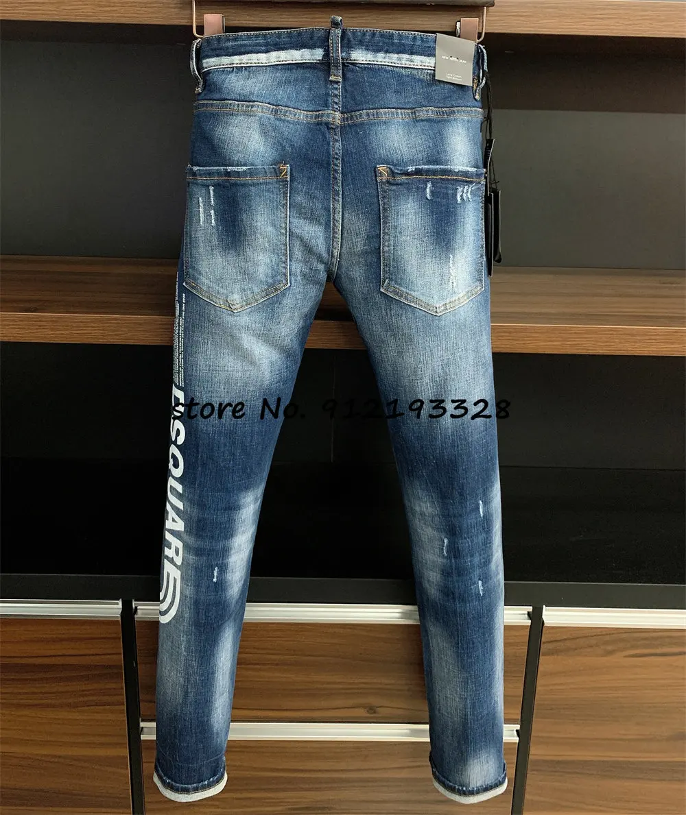 

Dsquared2 Cool Guy Hole Jeans D2 Men Pants DSQ2 Embroidered Trousers 9719