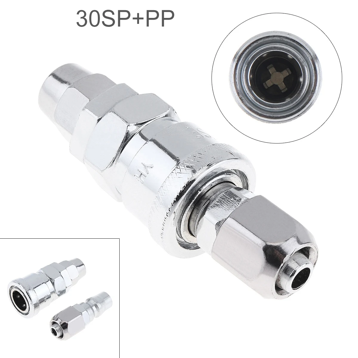 

2pcs/set TL-S12 30SP+PP Pneumatic Fitting Quick High Pressure Connector with Dual Interface Telescopic Buckle for Air Compressor
