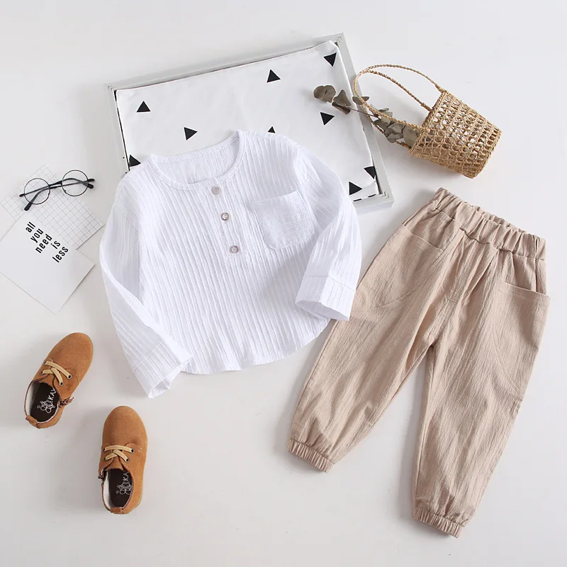 Комплекты для маленьких мальчиков детские костюмы одежда девочек малышей детей