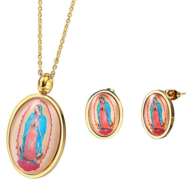 RIR Новое поступление ювелирные изделия Mary наборы из серебра и золота нержавеющая