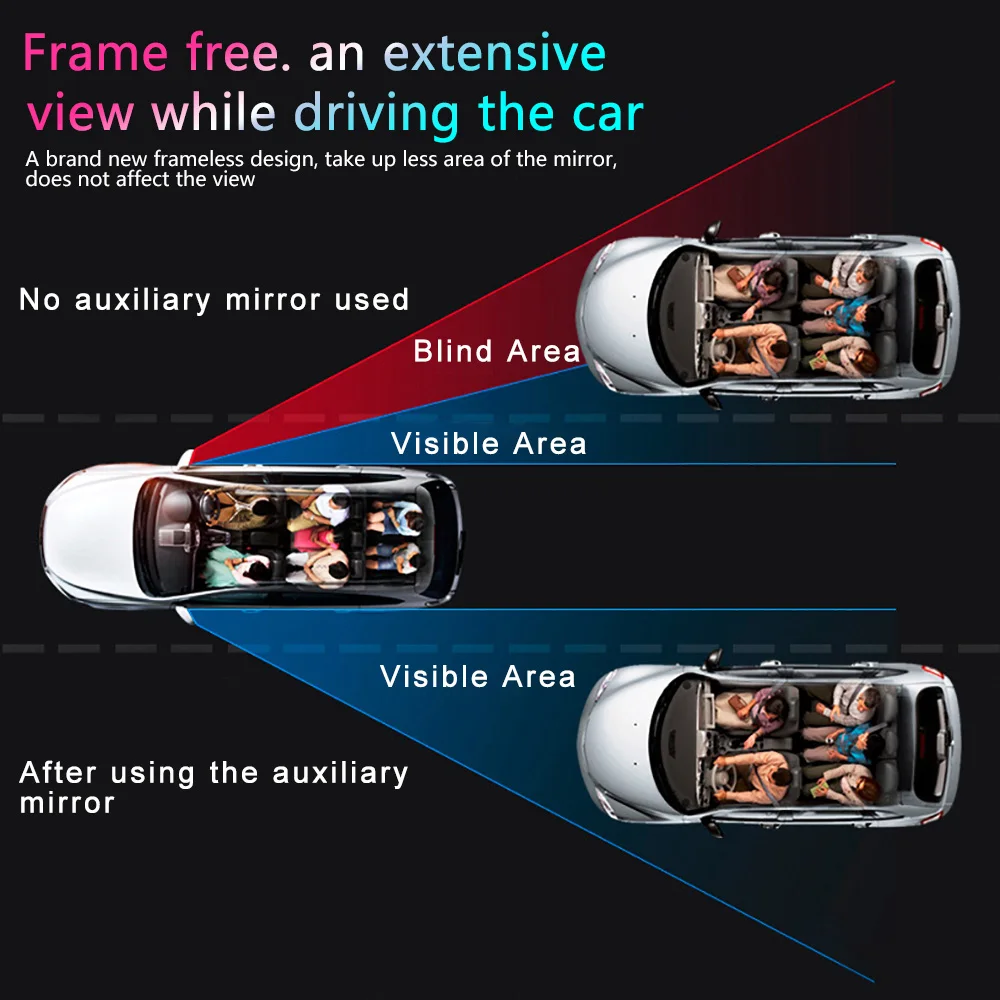 1 Pair Parking Car Mirror Convex Blind Spot 360 Degree Wide Angle Auto Rearview Auxiliary Accessories | Автомобили и мотоциклы