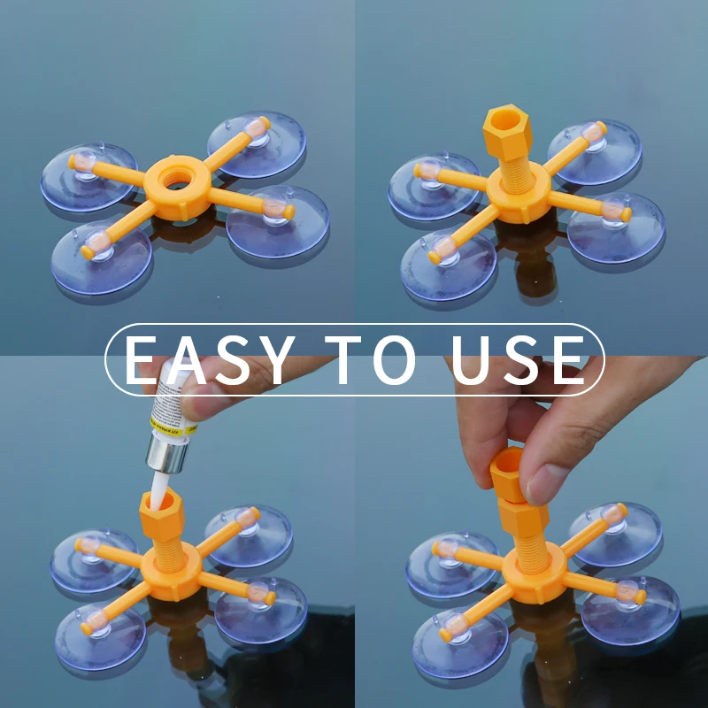 

Cylinder Windshield Repair Kit Recovery Window Repairing Plastic Bracket