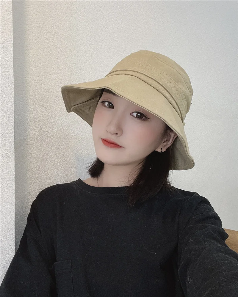 

2021 YR Bucket Hat Women's Stitching Windproof Fisherman Hat Personality Hip Hop Basin Hat Personality Hip Hop Panama Design