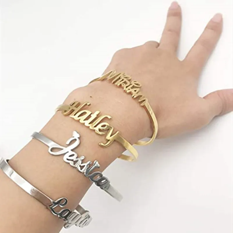 Индивидуальная именная табличка с именем на заказ браслет Браслет манжета для