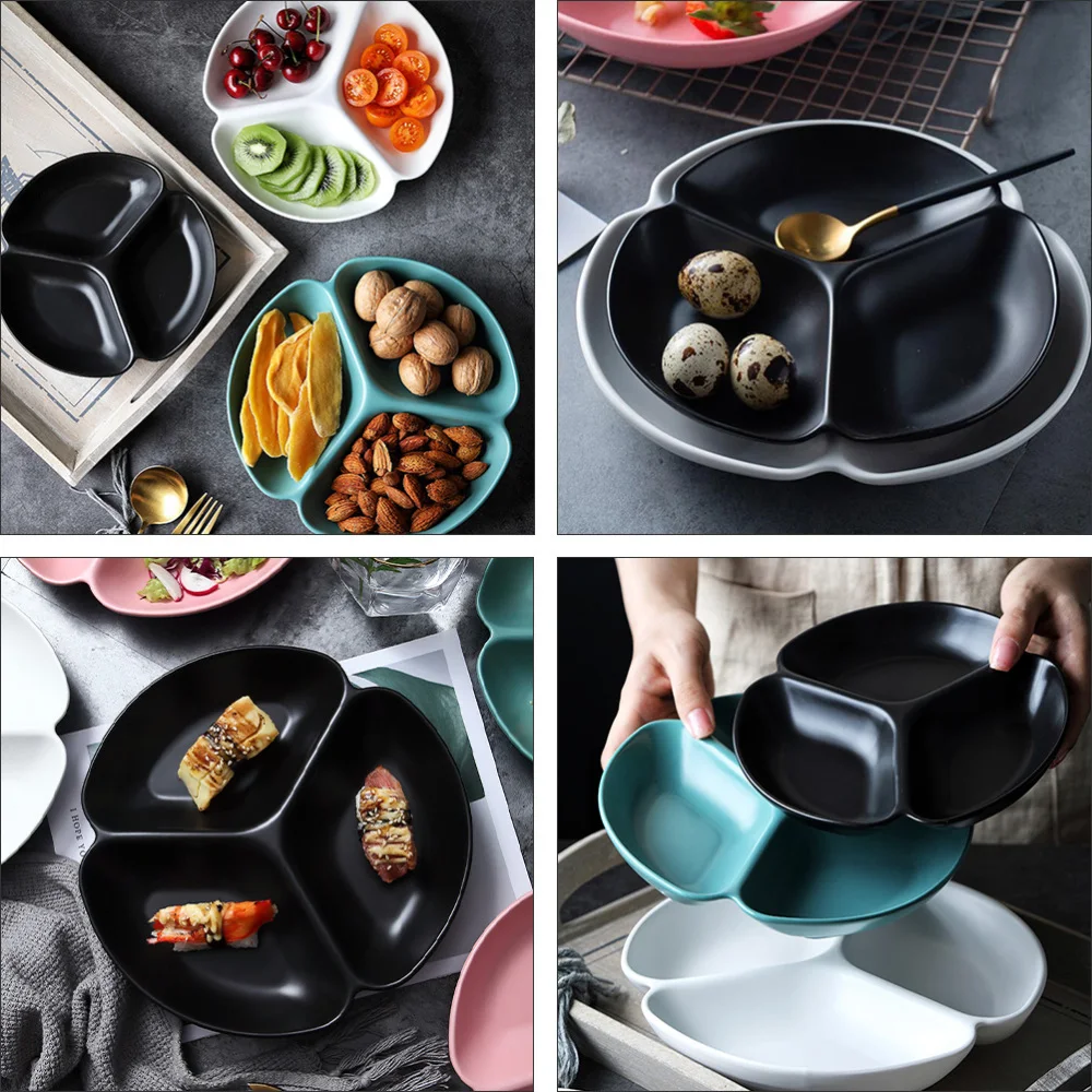 

1pc Multifunctional Ceramic Serving Platter Food Serving Plate Fruit Plate