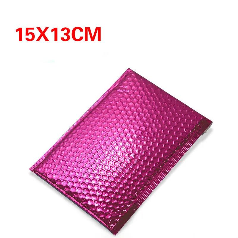 

Bubble Buffer Self Adhesive Seal Bags PE Waterproof Plastic Cellophane Bags Gifts Bag Candy Pouch Jewelry Packaging 15*13cm
