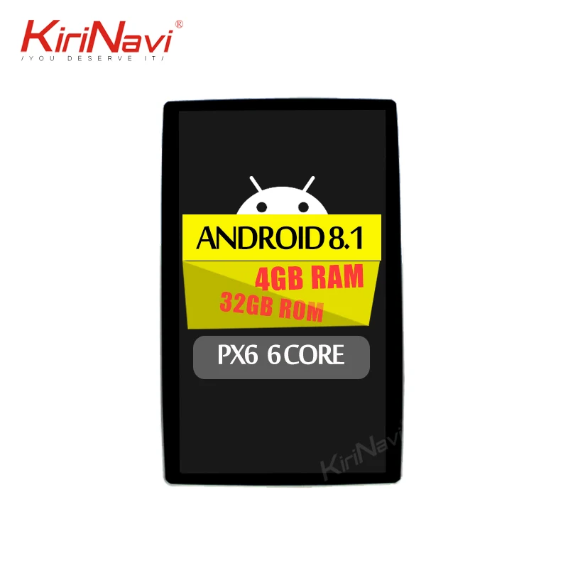 Автомобильная Мультимедийная система KiriNavi 6 ядер PX6 4 + 32 ГБ 12 8 дюйма Android 1 GPS DVD для