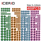 ICERIO 3D эпоксидные рыбные глаза Дракона глаза раптилы для рыбалки нахлыстом набор из 400 ассортимента 3 мм до 12 мм