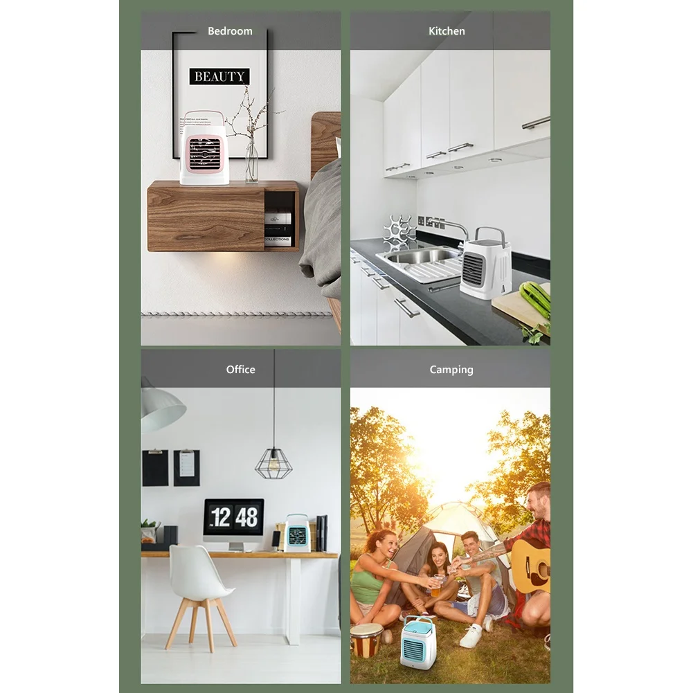 

C201 Mini Portable USB LED Air Cooler Humidifier Cooling Fan for Home Office cool wind air conditioning summer Face Steamer Fan