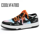 Новинка лета 2022, модные мужские кроссовки COOLVFATBO Ins с низким верхом, Мужская индивидуальная Повседневная Студенческая спортивная обувь FB в стиле Харадзюку, модная обувь