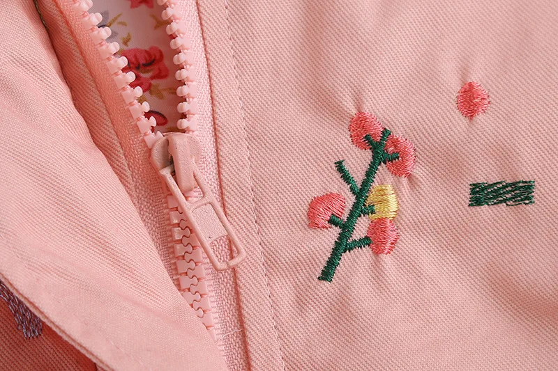 Autumn Winter Children Windbreaker Long Sleeve Floral Hoodies Jacket For Girls Baby Kids Clothing Outwear Hooded Coats | Детская одежда