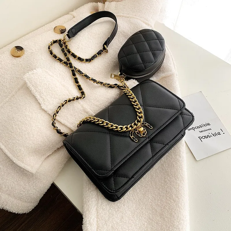 Одноцветные качественные кожаные сумки через плечо для женщин 2020 винтажная