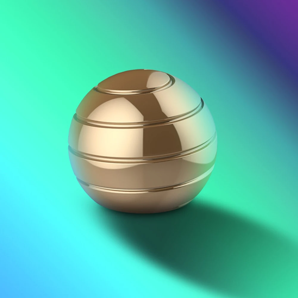 

Illusion Flowing Desk Ball Decompression Toy Finger Gyroscope Spinning Tops Metal Kids Kinetic Anti Stress Optical Rotating Gyro