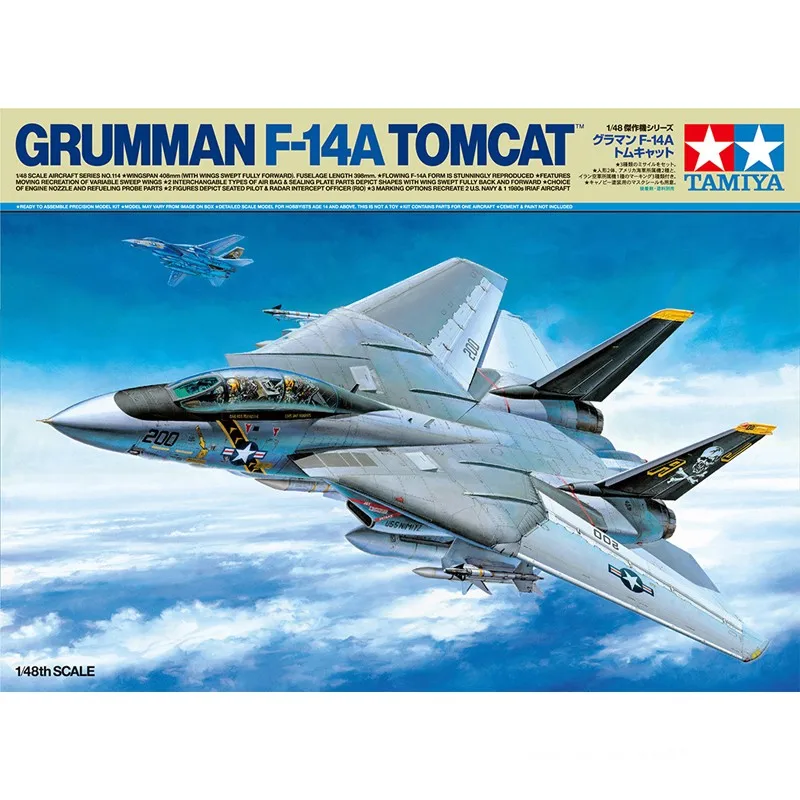 

Tamiya Assembly Model 1/48 American F-14A "Tomcat" Carrier Fighter 61114 Military Assembly Model Decoration Collection