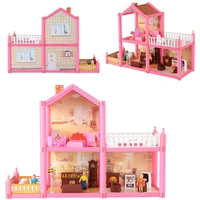 miniature dollhouse toys for children diy doll house with mini furniture accessories for dolls toys gifts with box