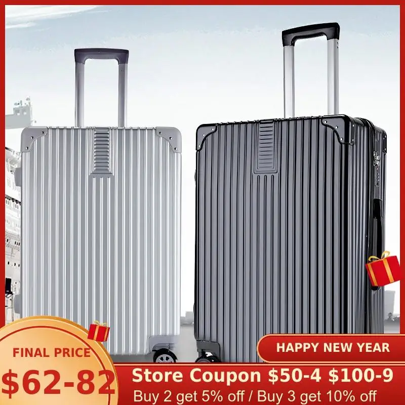 Чемодан Эдисона для мужчин и женщин винтажный чемодан на колесиках поездок 20 26