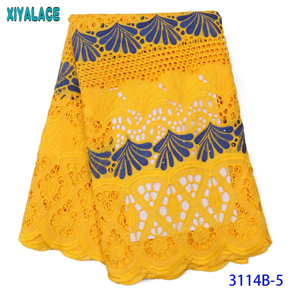 Высокое качество африканская швейцарская 100% хлопковая кружевная ткань