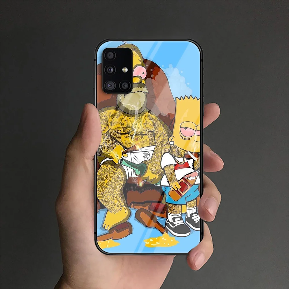 

Homer J Simpson Phone Tempered Glass Case Cover For Samsung Galaxy A M 10 12 20 20E 21 21S 30 30S 31 40 50 51 70 71 Prime Luxury