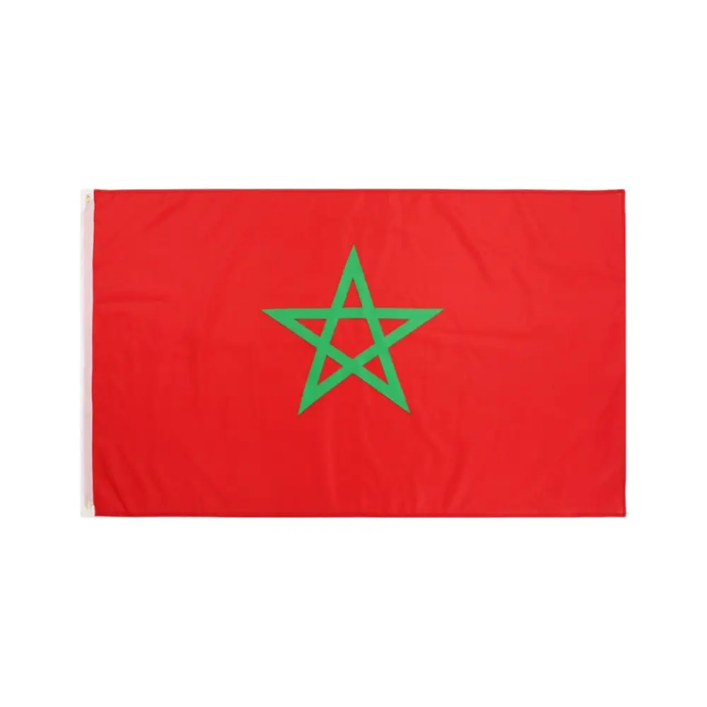 

3X5 Ft Morocco Maroc Moroccan Flag with Brass Grommets for Decor