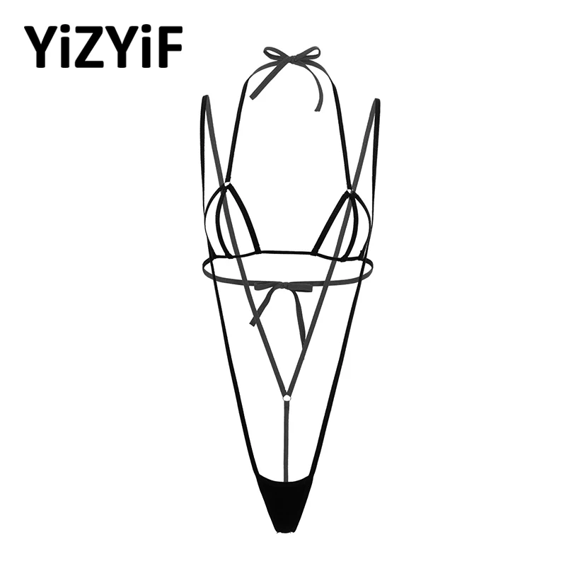 Для женщин сексуальный купальник Эротическое белье без плечеков набор белья