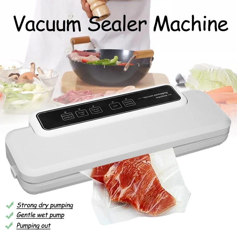 

Vacuum Packing Machine Sous Vide Vacuum Sealer For Food Storage New Food Packer Sealing Dry Wet Food 110V/220V with 10Pcs Bags