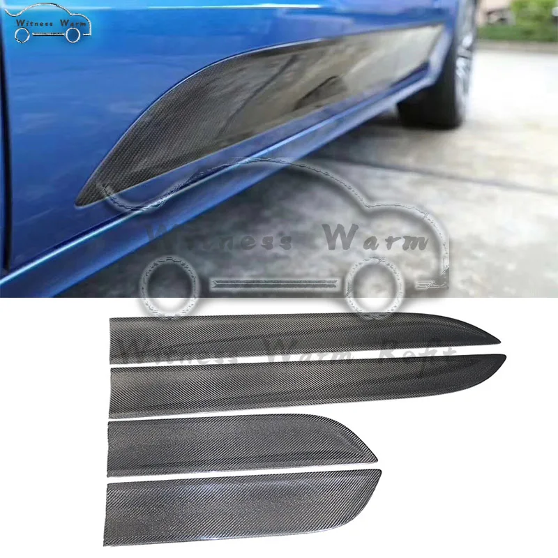 4 шт./компл. декоративные наклейки из углеродного волокна для боковой дверной