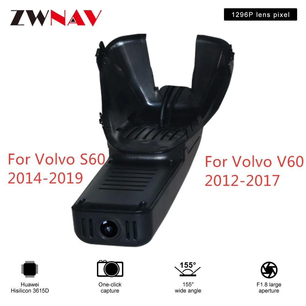 Видеорегистратор скрытого типа HD для Volvo S60 2014 2019/ V60 2012 2017 видеорегистратор