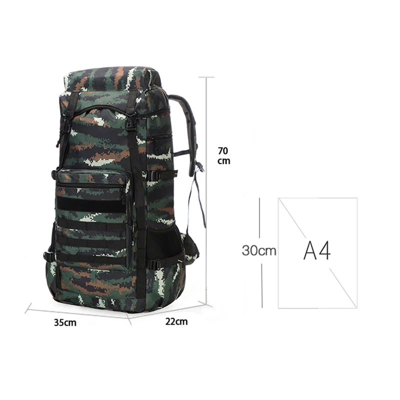 

New Camouflage Canvas Large Capacity Outdoor Men's Travel Mountaineering Bag Luggage Backpack Durable Waterproof Riding Backpack