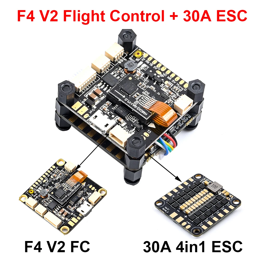 Mamba F405 / F4 PRO V2 Контроллер полета 30A 40A 4 в 1 ESC BLHeli_S бесщеточный поддержка Oneshot Multishot