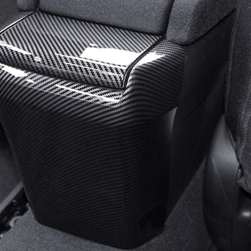Карбоновая Автомобильная задняя коробка для подлокотника декоративная накладка