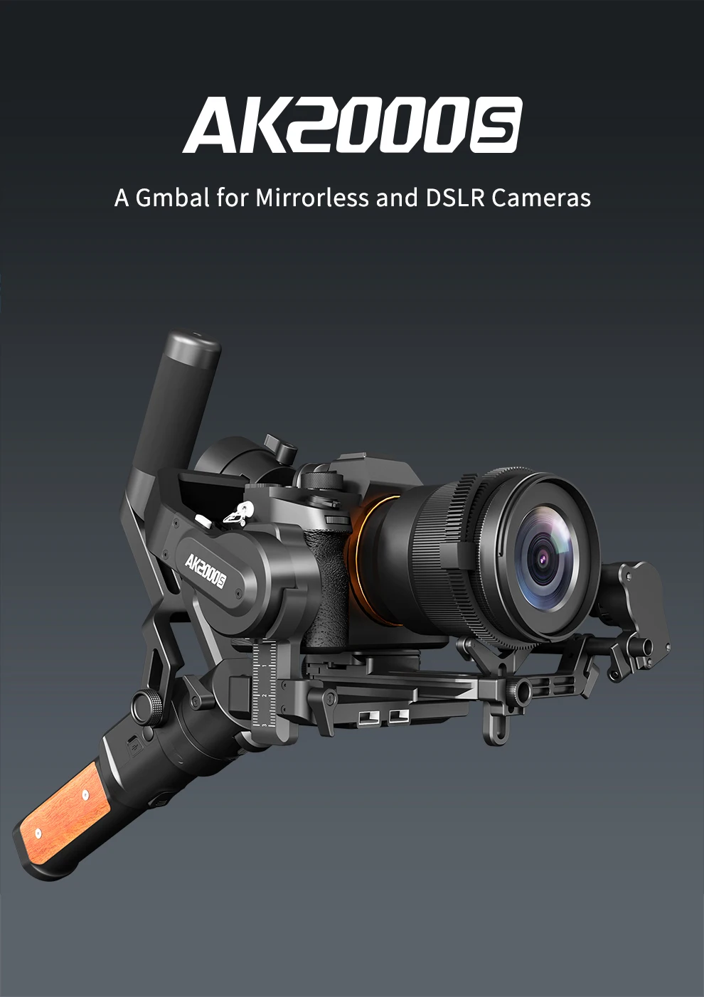 FeiyuTech AK2000s 3-осевая карманная Камера карданный стабилизатор для DSLR sony Canon Panasonic GH5 Nikon камеры De Камера