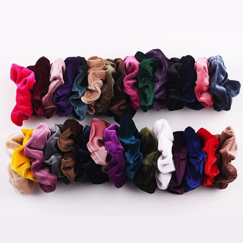 

Velvet Scrunchie Hairband For Women Girls Elastic Hair Rubber Bands Hair Accessories Headband Gum Hair Tie Rope Ponytail Holder