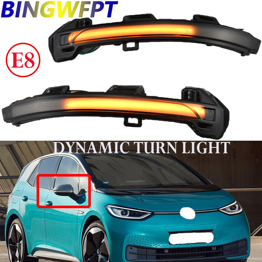 

2x high quality For Golf 8 LED Blinker Dynamic Turn Signal Light Side Rear-View Mirror Light