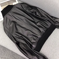 Woman Coats 100 2020 Autumn Winter Fashion Silvery Sheepskin Leather Jackets Round Collar Overcoat
