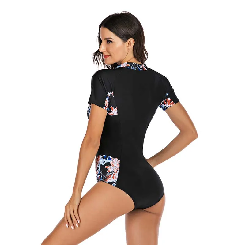 XXL2020 Новый Рашгард Одна деталь серфинг купальники Для женщин короткий рукав