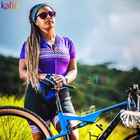 kafitt women%e2%80%98s fashion short sleeve cycling clothes triathlon sets macaquinho ciclismo feminino 20d gel pad jumpsuit kits summer